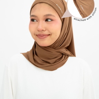 Sports Hijabs GLOWco Exclusive Air Mesh Instant Tri Scarf (With Inner)