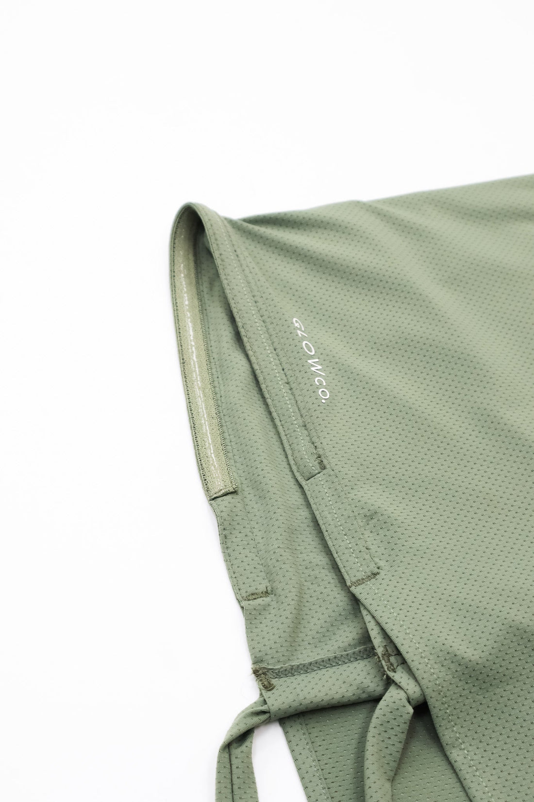 Sports Hijabs GLOWco Exclusive Air Mesh Instant Tri Scarf (With Inner) in Basil Green