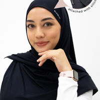Sports Hijabs GLOWco Exclusive Air Mesh Instant Tri Scarf (With Inner) in Black