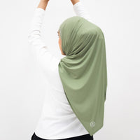 Sports Hijabs GLOWco Exclusive Air Mesh Tri Scarf in Basil Green