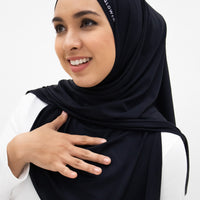 Sports Hijabs GLOWco Exclusive Air Mesh Tri Scarf in Black