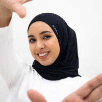 Sports Hijabs GLOWco Exclusive Air Mesh Tri Scarf in Black