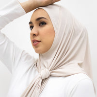 Sports Hijabs GLOWco Exclusive Air Mesh Tri Scarf in Soft Pearl