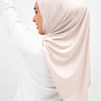 Sports Hijabs GLOWco Exclusive Air Mesh Tri Scarf in Soft Pearl