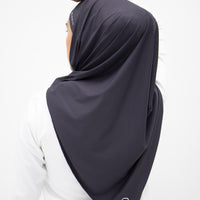 Sports Hijabs GLOWco Exclusive Air Waffle Instant Tri Scarf (With Inner) in Storm Grey