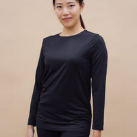 Innerwear GLOWco Exclusive AirLite InnerGlow Crew Neck Top in Black