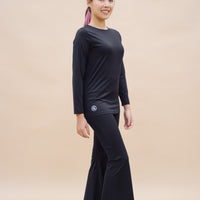 Innerwear GLOWco Exclusive AirLite InnerGlow Crew Neck Top in Black