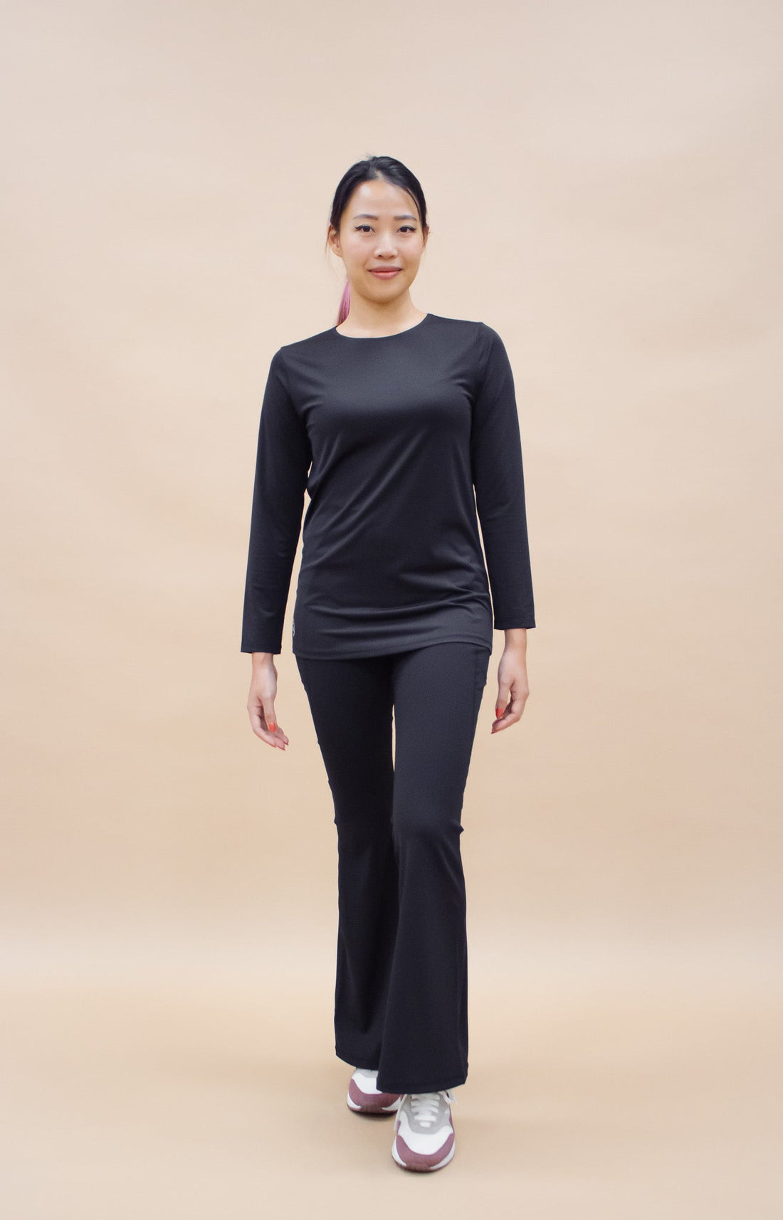 Innerwear GLOWco Exclusive AirLite InnerGlow Crew Neck Top in Black