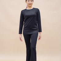 Innerwear GLOWco Exclusive AirLite InnerGlow Crew Neck Top in Black