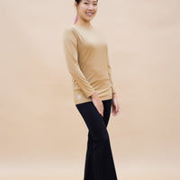 Innerwear GLOWco Exclusive AirLite InnerGlow Crew Neck Top in Tan