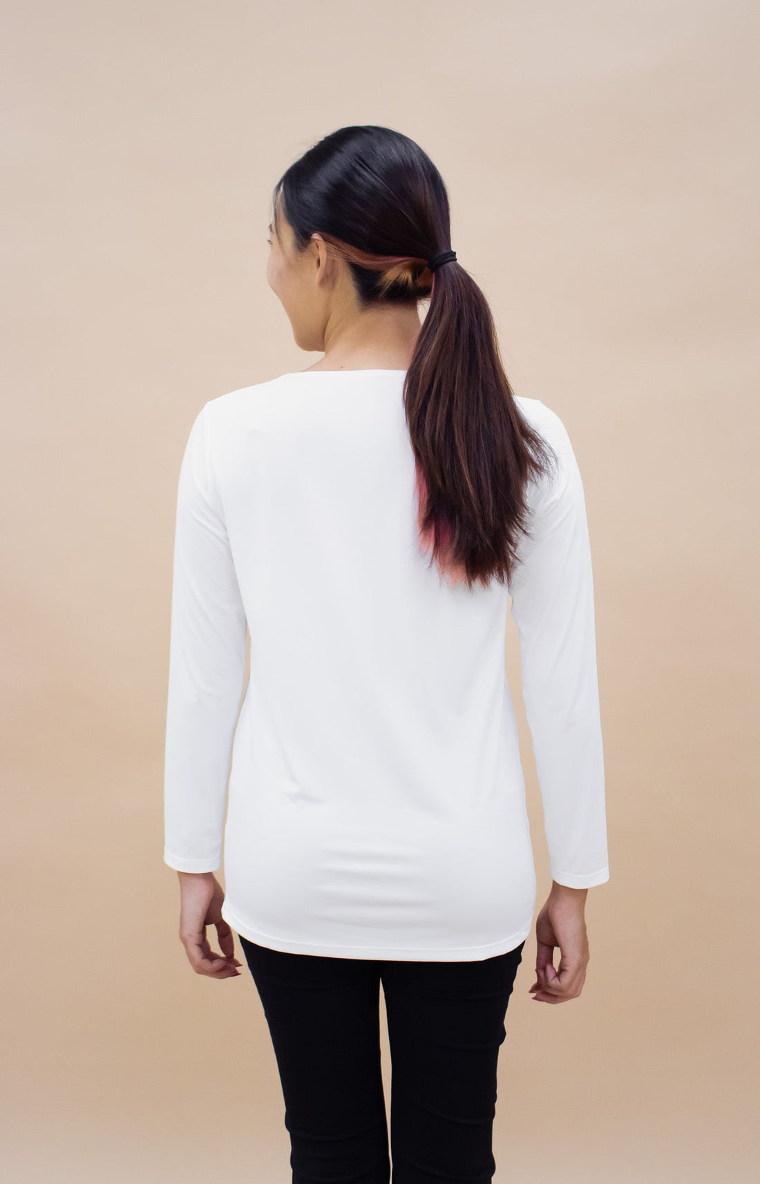 Innerwear GLOWco Exclusive AirLite InnerGlow Crew Neck Top in White