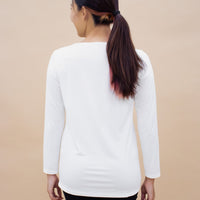 Innerwear GLOWco Exclusive AirLite InnerGlow Crew Neck Top in White