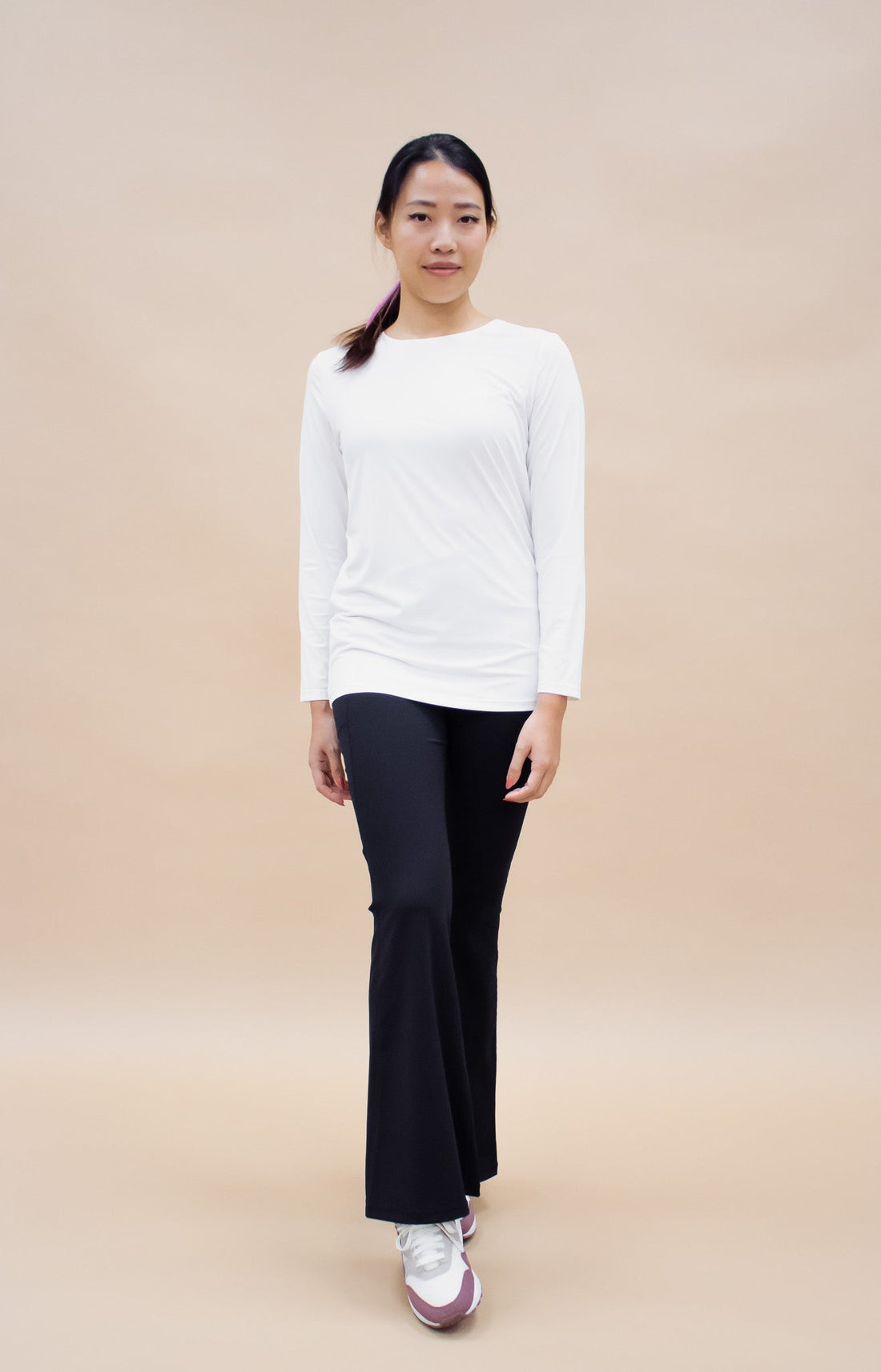 Innerwear GLOWco Exclusive AirLite InnerGlow Crew Neck Top in White