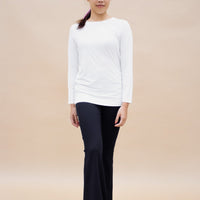 Innerwear GLOWco Exclusive AirLite InnerGlow Crew Neck Top in White