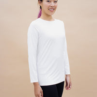 Innerwear GLOWco Exclusive AirLite InnerGlow Crew Neck Top in White