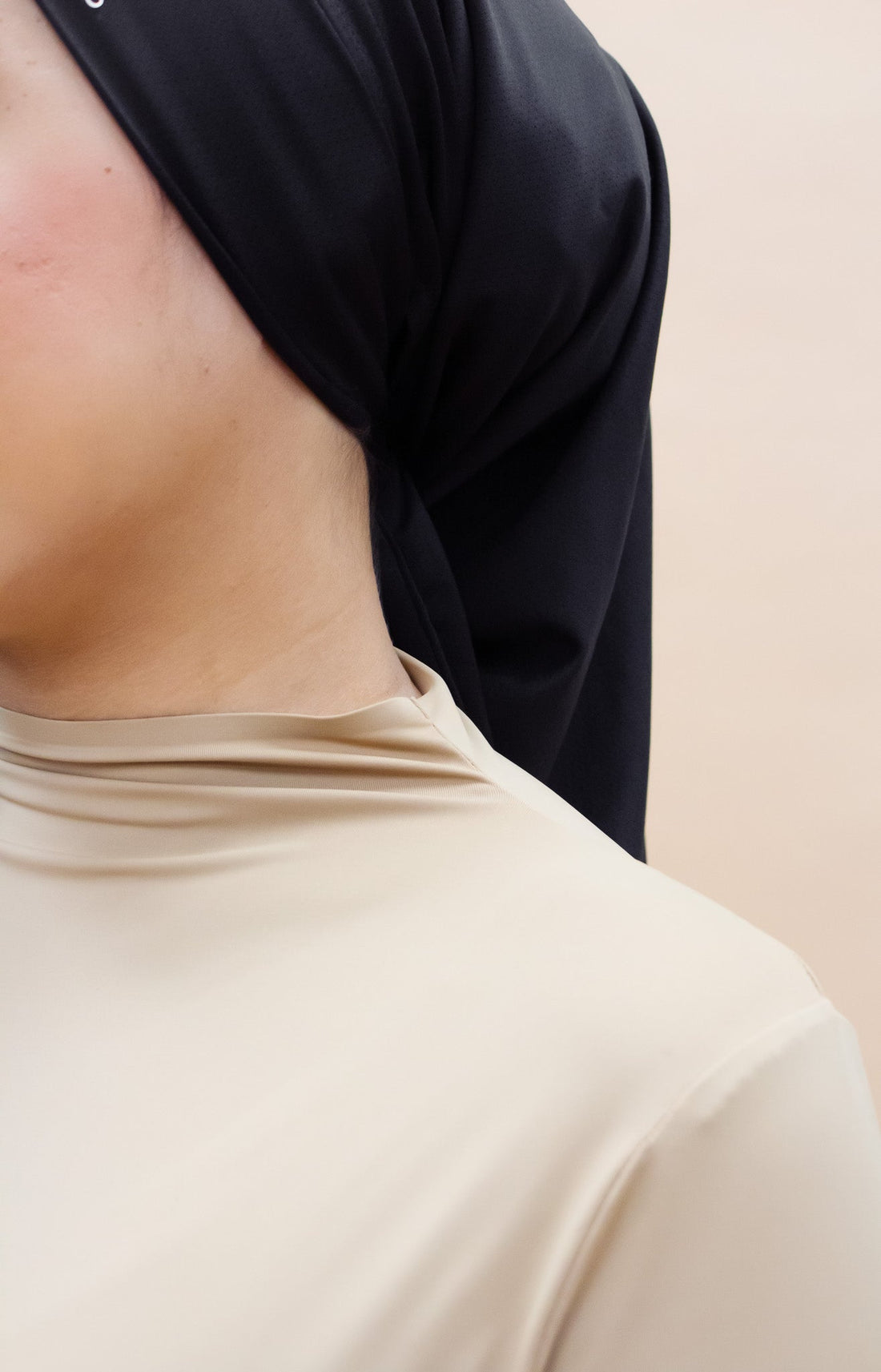 Innerwear GLOWco Exclusive AirLite InnerGlow Mock Neck Top in Tan