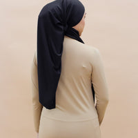 Innerwear GLOWco Exclusive AirLite InnerGlow Mock Neck Top in Tan