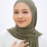 Everyday Hijabs GLOWco Exclusive Bamboo Butterfly Tri Scarf in Olive