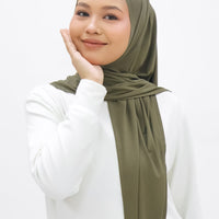 Everyday Hijabs GLOWco Exclusive Bamboo Butterfly Tri Scarf in Olive