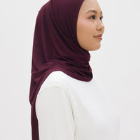 Everyday Hijabs GLOWco Exclusive Bamboo Butterfly Tri Scarf in Plum