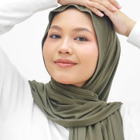 Everyday Hijabs GLOWco Exclusive Bamboo Lazy Shawl in Olive