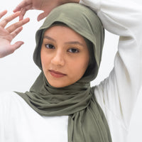 Everyday Hijabs GLOWco Exclusive Bamboo Tri Scarf (with inner) in Olive