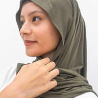 Everyday Hijabs GLOWco Exclusive Bamboo Tri Scarf (with inner) in Olive