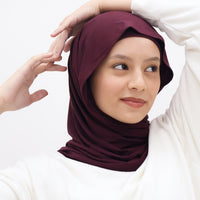 Everyday Hijabs GLOWco Exclusive Bamboo Tri Scarf (with inner) in Plum