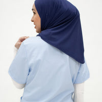 Sports Hijabs GLOWco Exclusive Essential Glow Hijab in Navy Blue