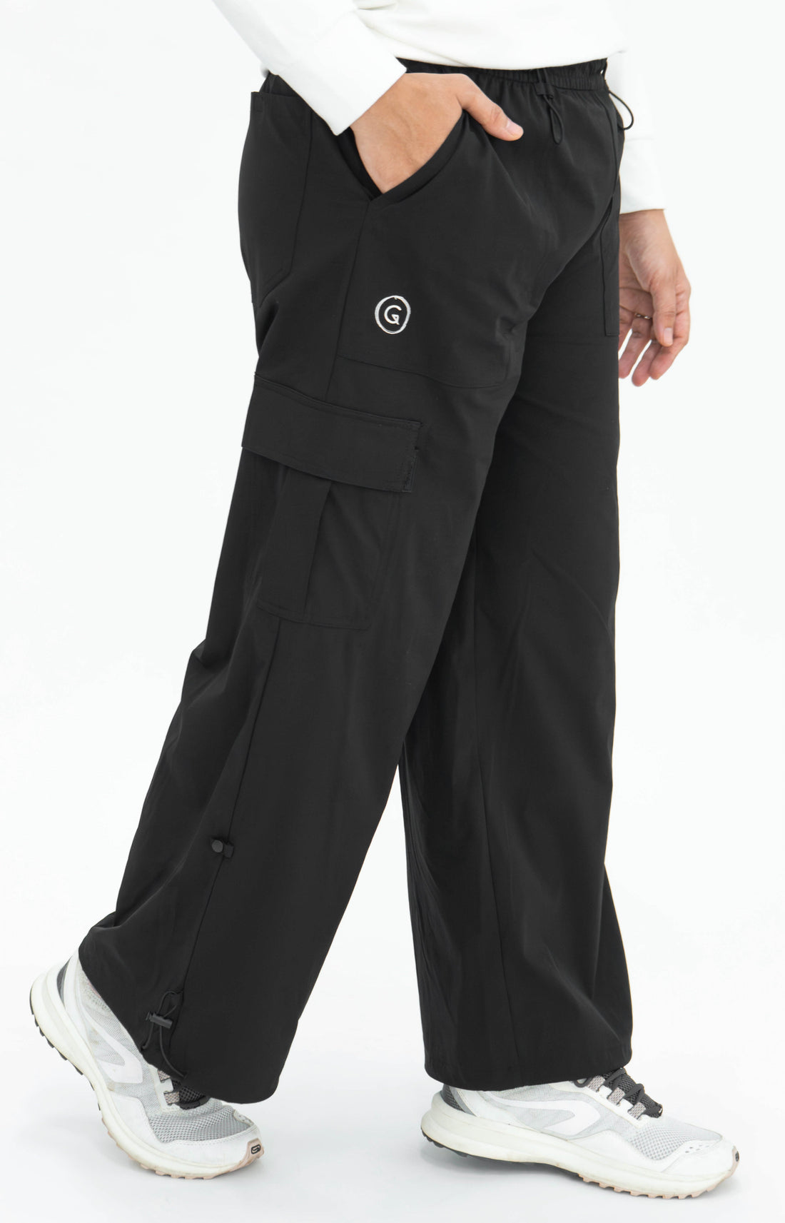 Bottoms GLOWco Exclusive Everyday Street Cargo Pants in Black