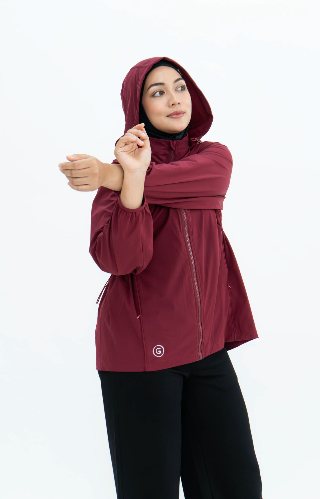 Tops GLOWco Exclusive Everyday Street Parka in Burgundy