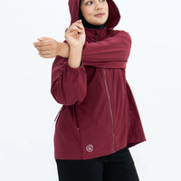 Tops GLOWco Exclusive Everyday Street Parka in Burgundy