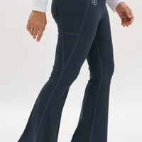 Bottoms GLOWco Exclusive Fit & Flare High Waisted Pocket Pants in Denim