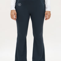 Bottoms GLOWco Exclusive Fit & Flare High Waisted Pocket Pants in Denim