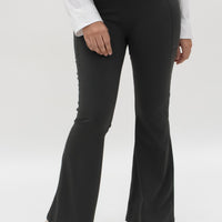 Bottoms GLOWco Exclusive Fit & Flare High Waisted Pocket Pants in Graphite