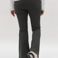 Bottoms GLOWco Exclusive Fit & Flare High Waisted Pocket Pants in Graphite