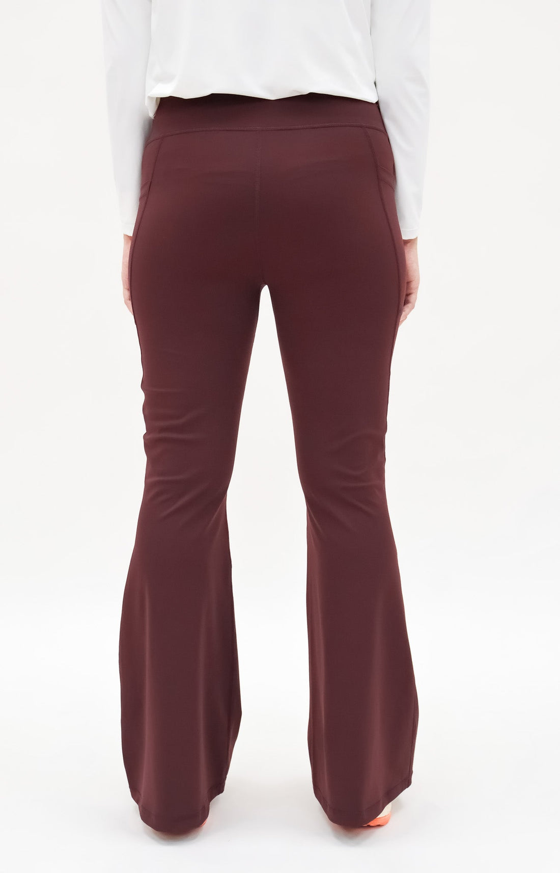 Bottoms GLOWco Exclusive Fit & Flare High Waisted Pocket Pants in Plum