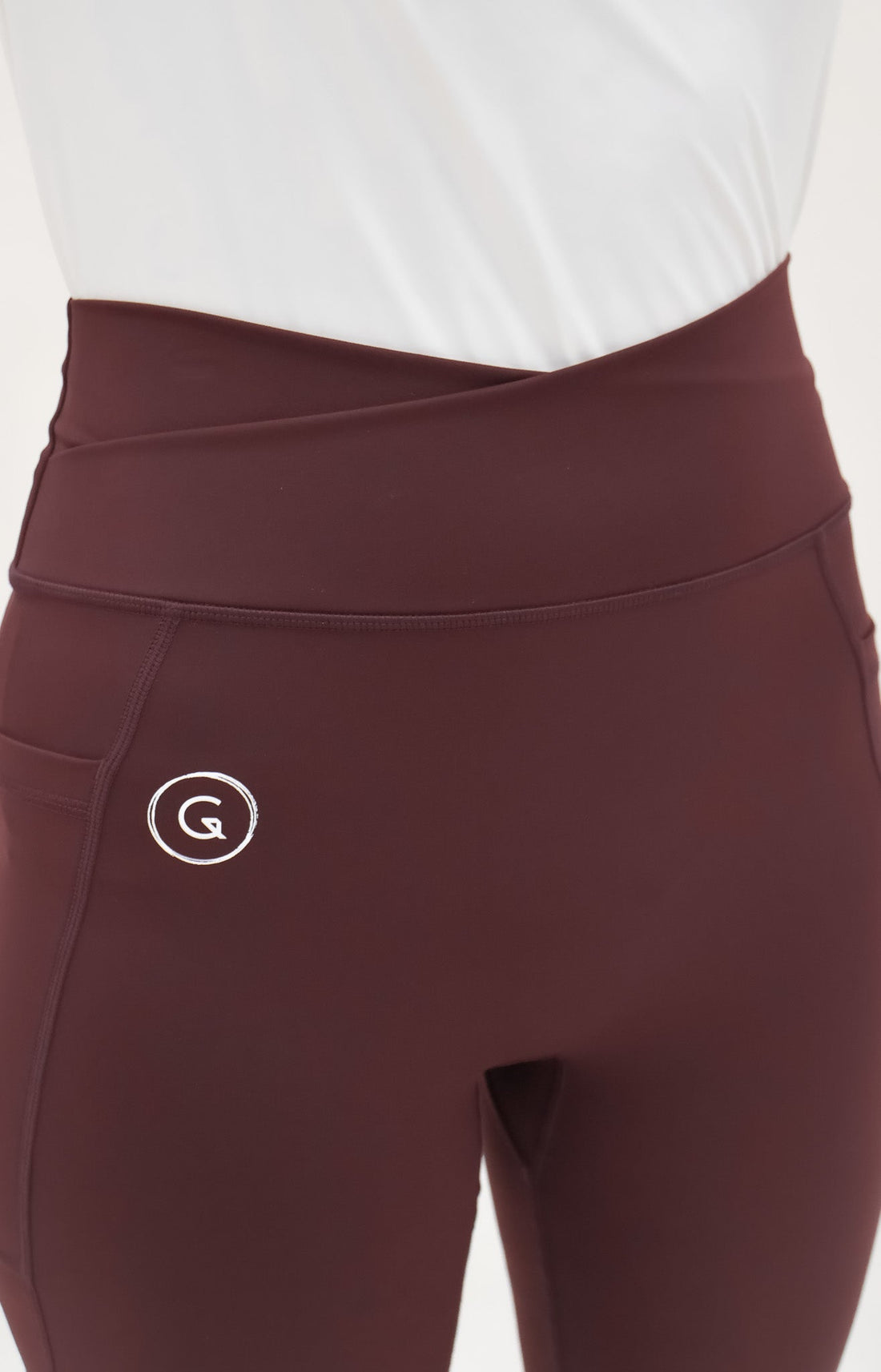 Bottoms GLOWco Exclusive Fit & Flare High Waisted Pocket Pants in Plum