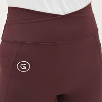 Bottoms GLOWco Exclusive Fit & Flare High Waisted Pocket Pants in Plum