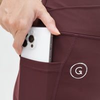 Bottoms GLOWco Exclusive Fit & Flare High Waisted Pocket Pants in Plum