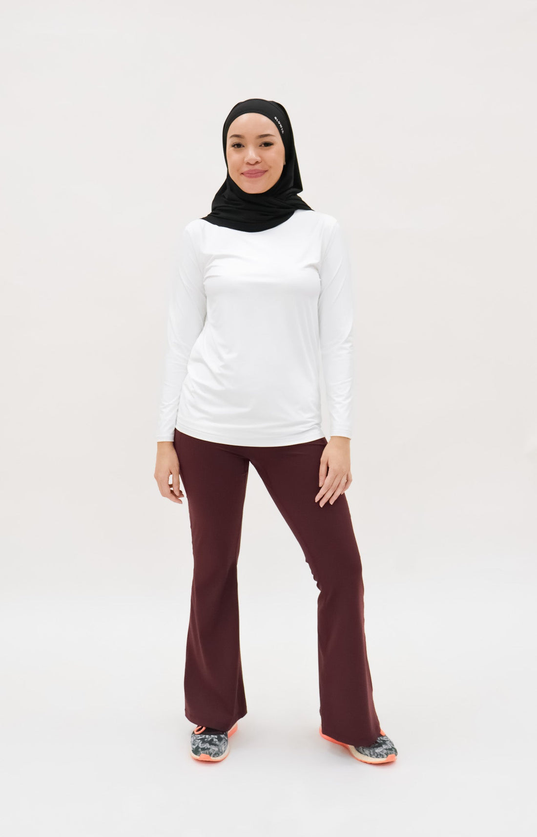 Bottoms GLOWco Exclusive Fit & Flare High Waisted Pocket Pants in Plum