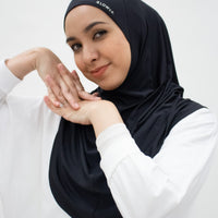 Sports Hijabs GLOWco Exclusive Instant Maxi in Black