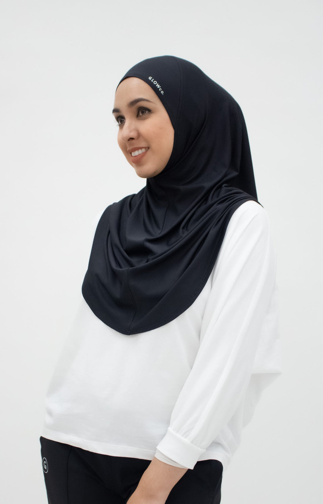 Sports Hijabs GLOWco Exclusive Instant Maxi in Black