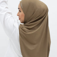 Sports Hijabs GLOWco Exclusive Instant Maxi in Cocoa Brown