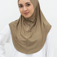 Sports Hijabs GLOWco Exclusive Instant Maxi in Cocoa Brown