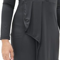 Swimwear GLOWco Exclusive Island Pleats Swimwear in Black