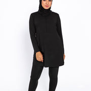 Swimwear GLOWco Exclusive Island Pleats Swimwear in Black