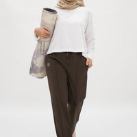 Bottoms GLOWco Exclusive Loose Pants 2.0 in Dark Chocolate