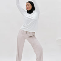 Bottoms GLOWco Exclusive Loose Pants 2.0 in Pearl