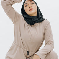 Tops GLOWco Exclusive Made to Move Light RelaxFit Co-ord Set in Light Taupe